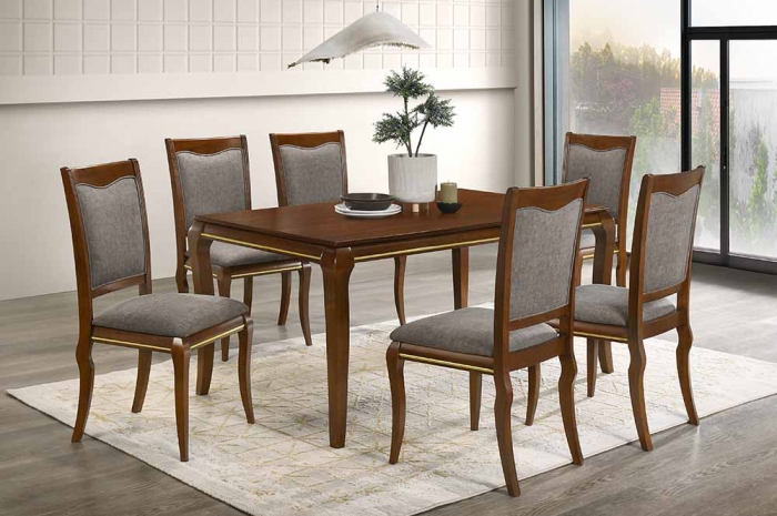 Naya-Gold_Line_1_6_Dining_Set - Dining Set - Golden Tech Furniture Industries Sdn Bhd