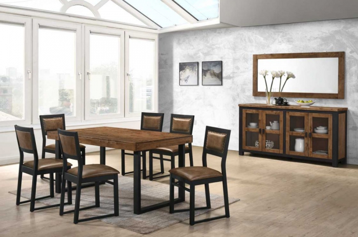 Rossi_1_6_Dining_Set_Sideboard_Mirror - Dining Set - Golden Tech Furniture Industries Sdn Bhd