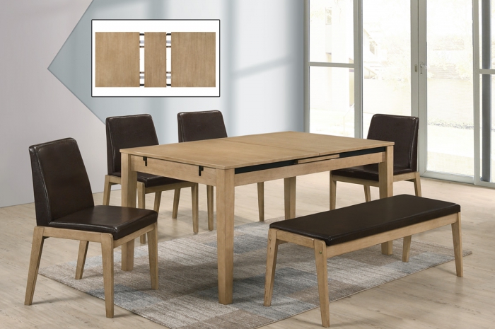 Tomas 1+4+1 Mario Lifting Table 900 x 1500+400 - Dining Set - Golden Tech Furniture Industries Sdn Bhd